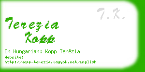 terezia kopp business card